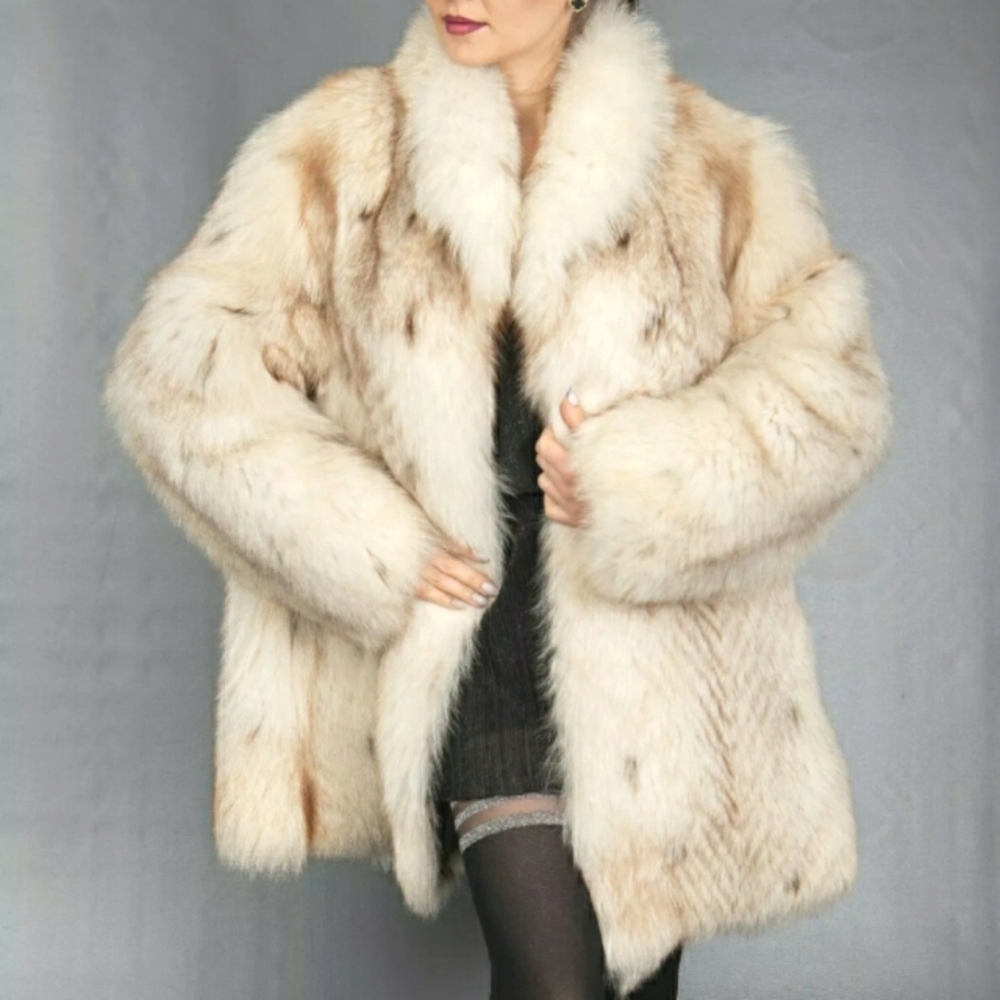 Blue Fox Fur Coat